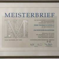 Dachdecker-Meisterbrief von Thomas Schwelle